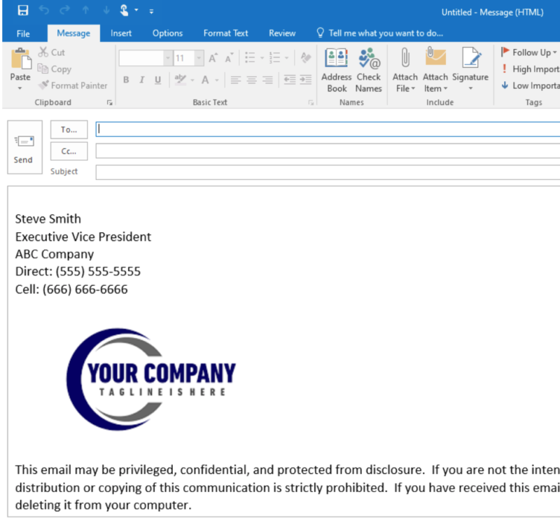 create a new email address signature in outlook 2016 for mac